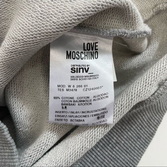 Love Moschino Simple Is The New Black Sequin Print Sweater - Picture 7 of 14